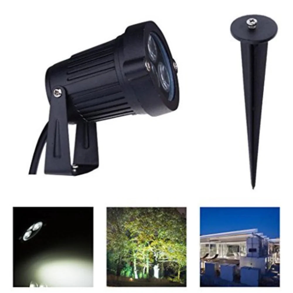 Kit com 2 Luminárias LED para Jardim de Espeto á prova d´agua para área externa - Lâmpada de gramado 5W e 7W