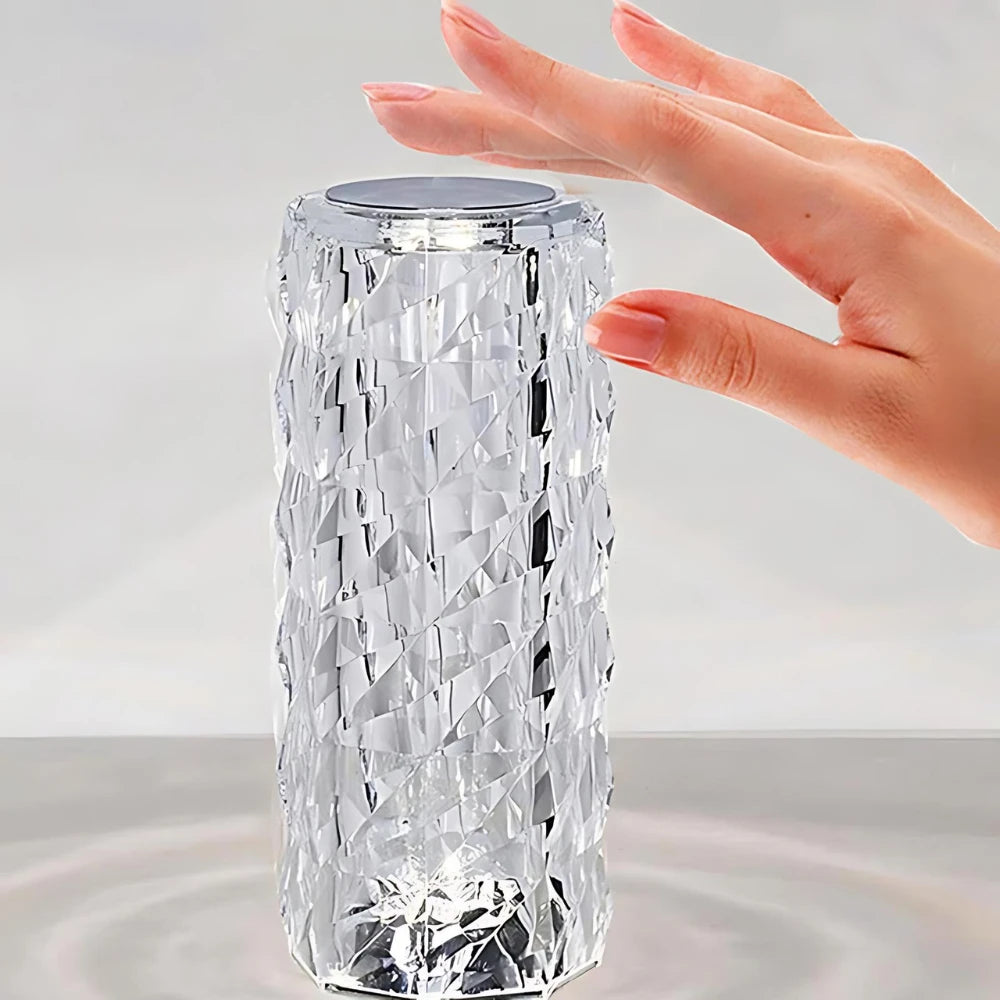 💎 Luminária de Mesa Cristal RGB - Controle por Toque e Efeito Diamante 💡✨