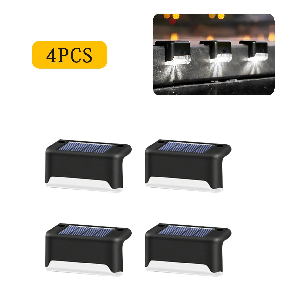Luzes LED solares para áreas externas para patio e jardim, deck, escadas