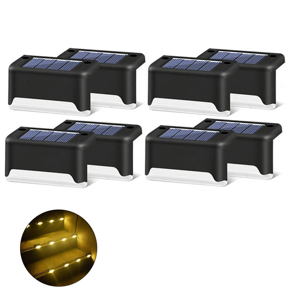 Luzes LED solares para áreas externas para patio e jardim, deck, escadas