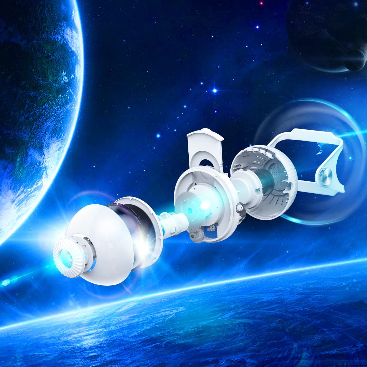 Luminária projetor de Estrelinhas e Galáxias - 7 Modos em LED 360°