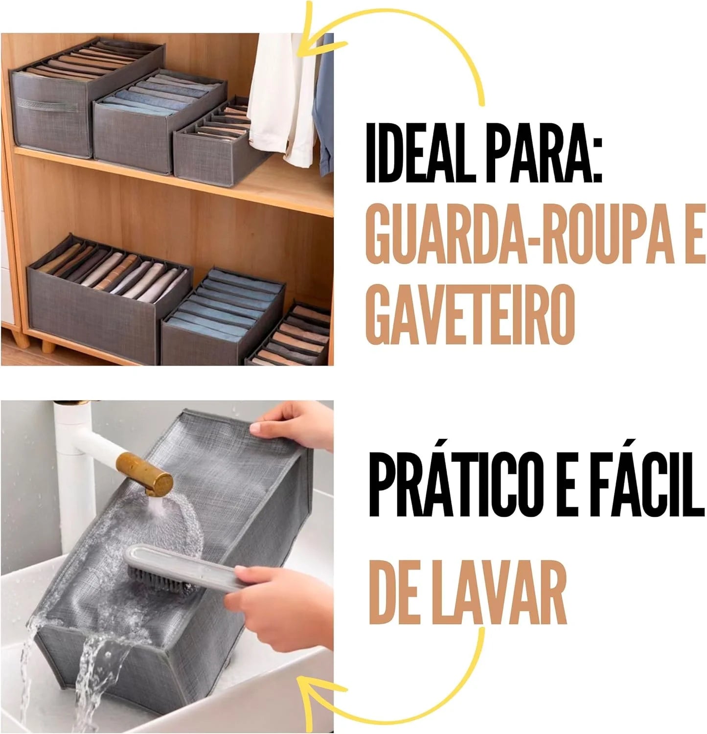 Caixa organizadora para Cômoda, Guarda-roupa e Armário