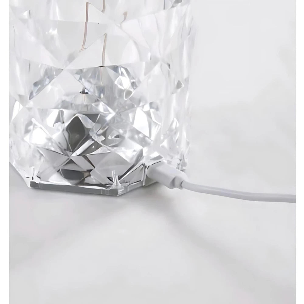 💎 Luminária de Mesa Cristal RGB - Controle por Toque e Efeito Diamante 💡✨
