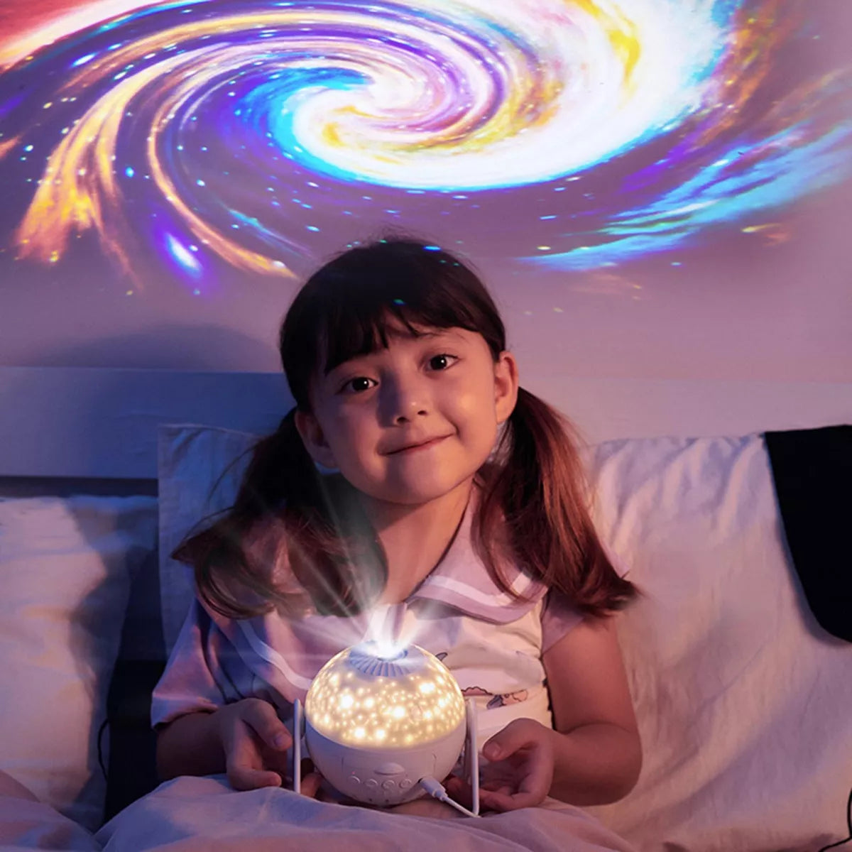 Luminária projetor de Estrelinhas e Galáxias - 7 Modos em LED 360°