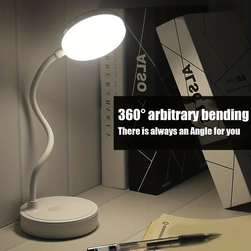 Abajur de mesa recarregável USB, luz noturna LED, dobrável