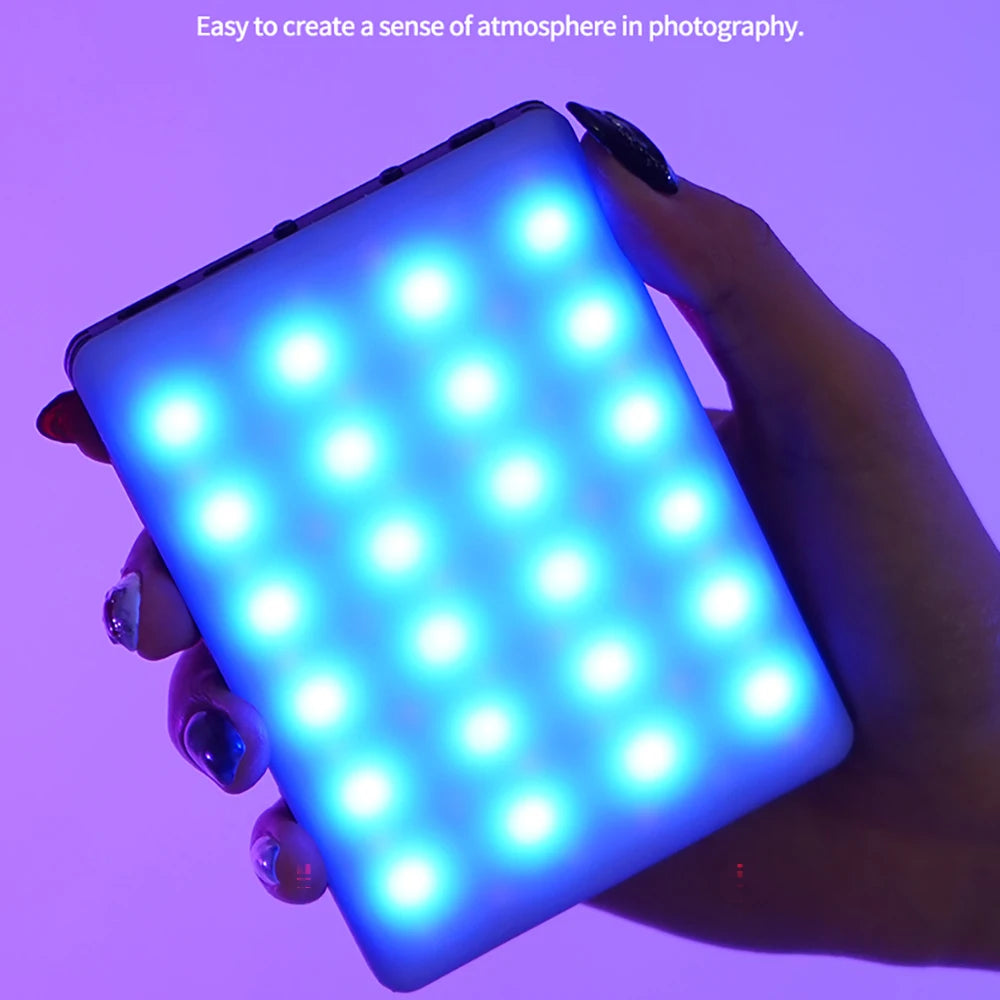 Mini Luz RGB de Bolso para Fotos e Vídeos Profissionais