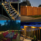 Luzes LED solares para áreas externas para patio e jardim, deck, escadas