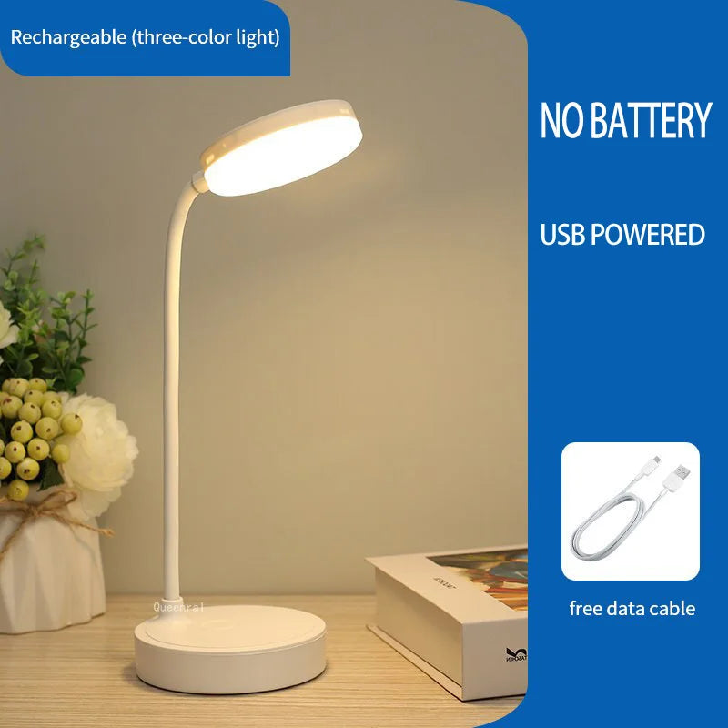 Abajur de mesa recarregável USB, luz noturna LED, dobrável
