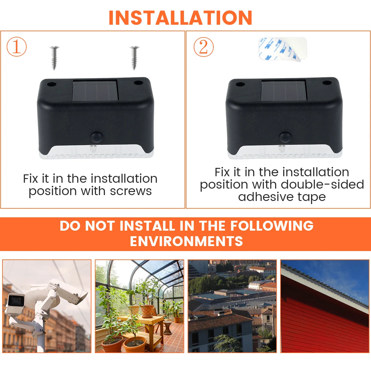 Luzes LED solares para áreas externas para patio e jardim, deck, escadas
