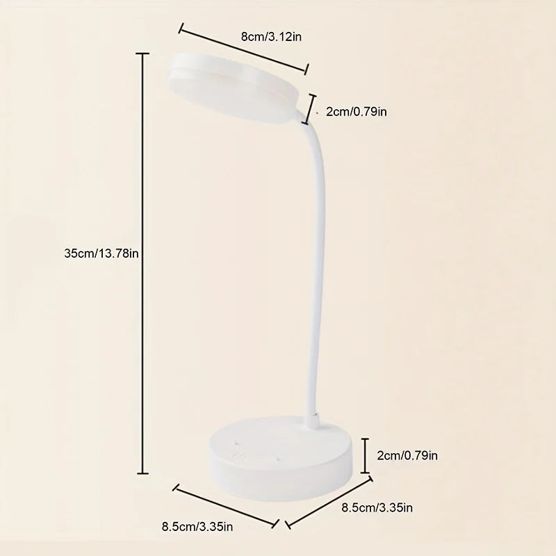 Abajur de mesa recarregável USB, luz noturna LED, dobrável