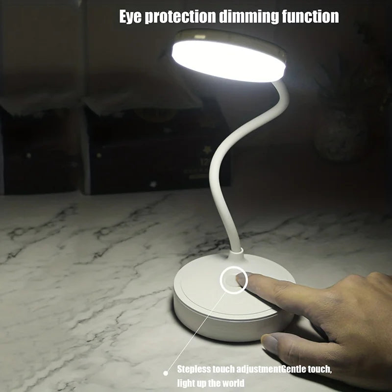 Abajur de mesa recarregável USB, luz noturna LED, dobrável
