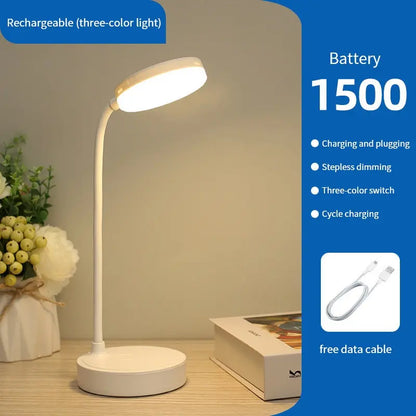Abajur de mesa recarregável USB, luz noturna LED, dobrável