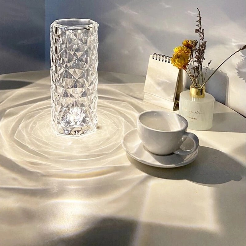 Abajur Luminária de Cristal em LED 16 Cores Projetor