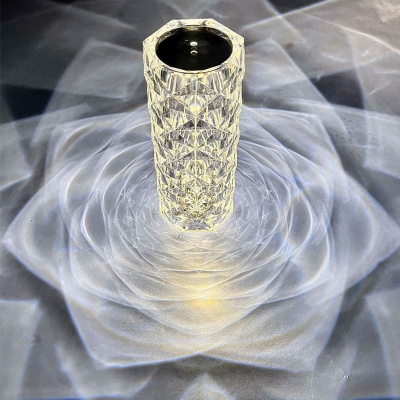 Abajur Luminária de Cristal em LED 16 Cores Projetor