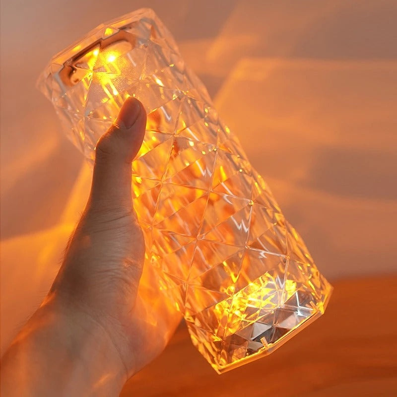 Abajur Luminária de Cristal em LED 16 Cores Projetor