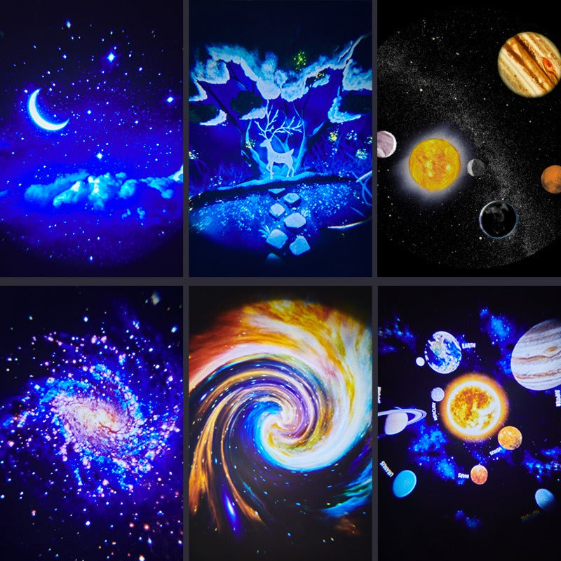Luminária projetor de Estrelinhas e Galáxias - 7 Modos em LED 360°